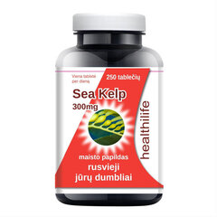 Maisto papildas Healthilife Wild Sea Kelp 300 mg, 250 tablečių kaina ir informacija | Vitaminai, maisto papildai, preparatai gerai savijautai | pigu.lt