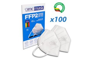 DMC Mask FFP2 Respiratorius, balta, 100 x 2 vnt kaina ir informacija | Galvos apsauga | pigu.lt