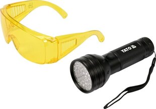 Žibintuvėlis UV 51 LED + akiniai Yato (YT-08581) kaina ir informacija | Žibintuvėliai, prožektoriai | pigu.lt
