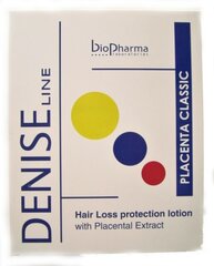 Atstatomosios ampulės su placenta nuo plaukų slinkimo Biopharma Denise Line, 6 x 10 ml kaina ir informacija | Priemonės plaukų stiprinimui | pigu.lt
