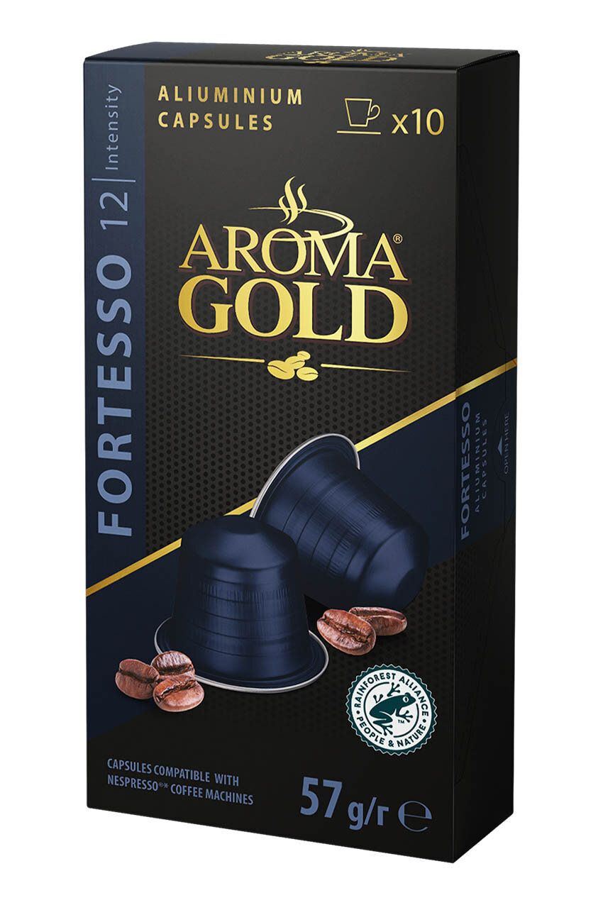 Aroma Gold Fortesso Kavos Kapsulės 10 Vnt Kaina Pigu Lt