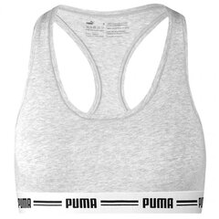 Sportinė liemenėlė moterims Puma Racer Back Top 1P Hang Sports Bra W 907862 03, pilka kaina ir informacija | Sportinė apranga moterims | pigu.lt