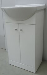 Apatinė vonios spintelė su praustuvu Perlas VA45-1/P, balta kaina ir informacija | Vonios spintelės | pigu.lt