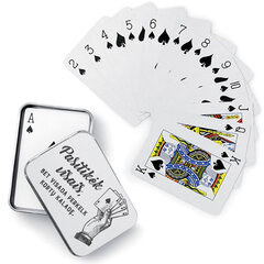 Kortos metalinėje dėžutėje "Perkelk kortų kaladę" kaina ir informacija | Azartiniai žaidimai, pokeris | pigu.lt