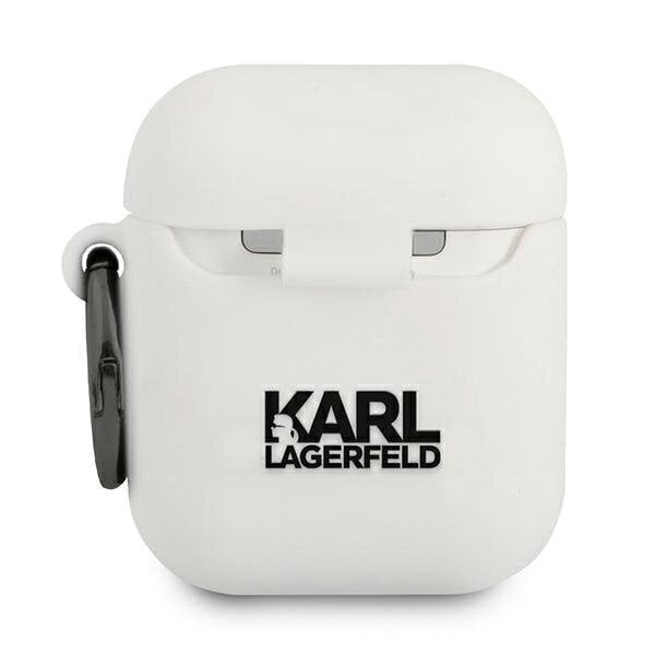 Ausinių dėklas Karl Lagerfeld KLACA2SILCHWH AirPods cover Silicone Choupette internetu