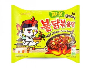 Korėjietiška makaronų sriuba Hit Chiken Ramen Jjajang, 140g kaina ir informacija | Makaronai | pigu.lt
