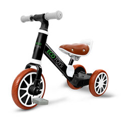 Балансировочный велосипед с педалями + боковые колеса 3в1 цена и информация | Трехколесные велосипеды | pigu.lt