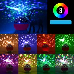 Star Master 360 vaikiškas besisukantis naktinis šviestuvas kaina ir informacija | Vaikiški šviestuvai | pigu.lt