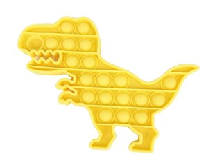 Silikoninis žaislas dinozauras Pop it, geltonas kaina ir informacija | Stalo žaidimai, galvosūkiai | pigu.lt