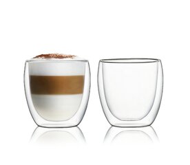 EzyStyle dvigubo stiklo puodeliai, 250 ml, 2 vnt. kaina ir informacija | Taurės, puodeliai, ąsočiai | pigu.lt
