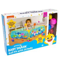 Kamuoliukų baseinas su 20 kamuoliukų Baby Shark kaina ir informacija | Žaislai kūdikiams | pigu.lt