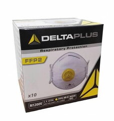 Respiratorius su vožtuvu FFP2, 10 vnt., Delta Plus kaina ir informacija | Pirmoji pagalba | pigu.lt
