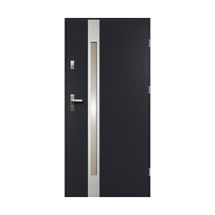 Двери наружные стальные Temidas 90, правые, темно-серые цена и информация | Уличные двери | pigu.lt