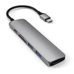 USB-C koncentratorius Multi-port 4K + SD skaitytuvas Satechi kaina ir informacija | Adapteriai, USB šakotuvai | pigu.lt