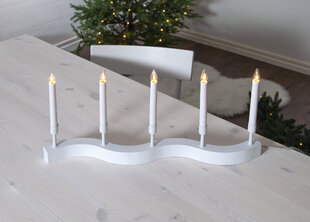 LED žvakidė, balta kaina ir informacija | Kalėdinės dekoracijos | pigu.lt
