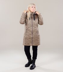 Luhta moteriškas paltas 907161601, smėlio spalvos kaina ir informacija | Paltai moterims | pigu.lt