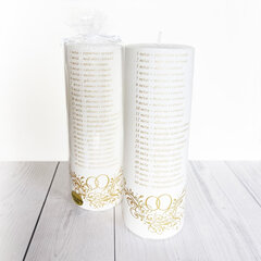 Žvakė su vestuvių metinių žymomis, auksinis ornamentas kaina ir informacija | Dekoracijos šventėms | pigu.lt
