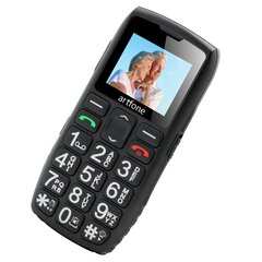 Senjorų telefonas Artfone C1+, Dual SIM, Black (LT, LV, EE, RU ) kaina ir informacija | Mobilieji telefonai | pigu.lt
