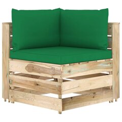 Sodo komplektas su pagalvėlėmis, žalias kaina ir informacija | Lauko baldų komplektai | pigu.lt