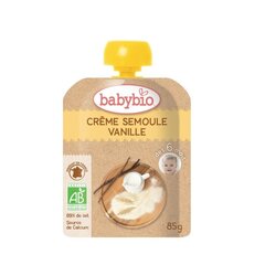 Ekologiška manų kruopų kremo su vanile tyrelė Babybio, nuo 6 mėn., 85 g цена и информация | Пюре | pigu.lt