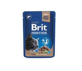 Brit Premium by Nature konservai sterilizuotoms katėms Liver for Sterilised 100g kaina ir informacija | Konservai katėms | pigu.lt
