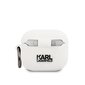 Ausinių dėklas KLACA3SILKHWH Karl Lagerfeld Karl Head Silicone Case for Airpods 3, baltas