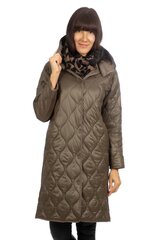 Rino&amp;Pelle moteriškas paltas pavasaris-ruduo KIMO, rudai-žalias kaina ir informacija | Paltai moterims | pigu.lt