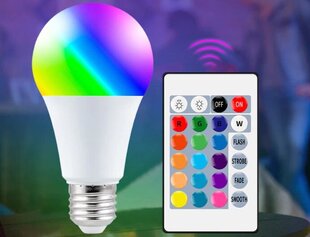RGB LED lemputė 12W E27 su pulteliu , disko lempa kaina ir informacija | Dekoracijos šventėms | pigu.lt
