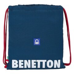 Sportinis krepšys su virvutėmis Benetton, mėlynas kaina ir informacija | Kuprinės mokyklai, sportiniai maišeliai | pigu.lt
