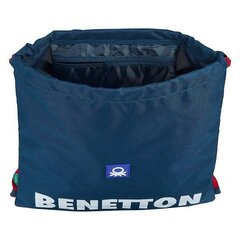 Sportinis krepšys su virvutėmis Benetton, mėlynas kaina ir informacija | Kuprinės mokyklai, sportiniai maišeliai | pigu.lt