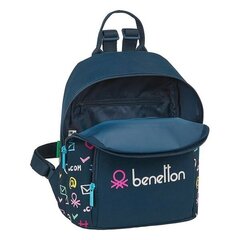 Laisvalaikio kuprinė Benetton Dot Com, mėlyna kaina ir informacija | Kuprinės mokyklai, sportiniai maišeliai | pigu.lt
