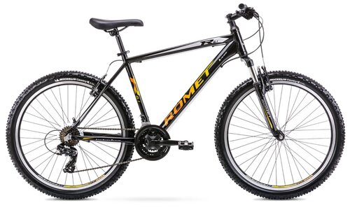 Kalnų dviratis Romet Rambler R6.1 26" 2022, juodas/geltonas kaina ir informacija | Dviračiai | pigu.lt