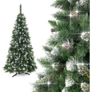 Kalėdinė eglutė su kristalais Cristal Silver, 1.5 m kaina ir informacija | Eglutės, vainikai, stovai | pigu.lt