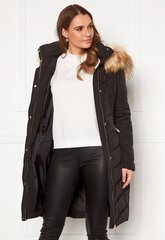 Happy Holly moteriškas paltas RACHEL, juodas kaina ir informacija | Paltai moterims | pigu.lt