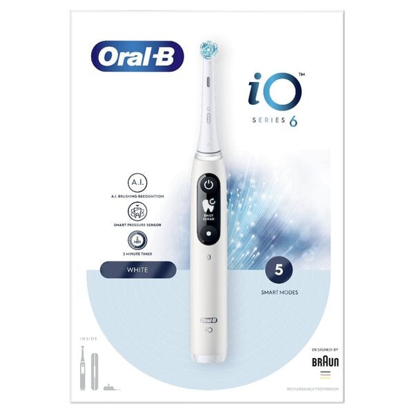 Oral-B iO Series 6, baltas pigiau