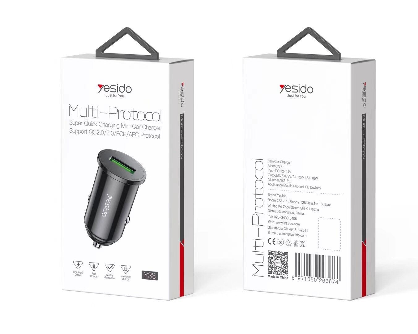 Telefono Kroviklis Yesido 4a Super Quick Chargingmini Car Charger Qc 2 0 3 0 Fcp Afc Protocol Kaina Pigu Lt