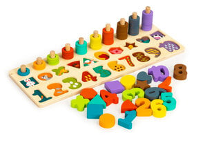 Medinis žaislas Skaičiukai ir figūrėlės 3in1 kaina ir informacija | Lavinamieji žaislai | pigu.lt