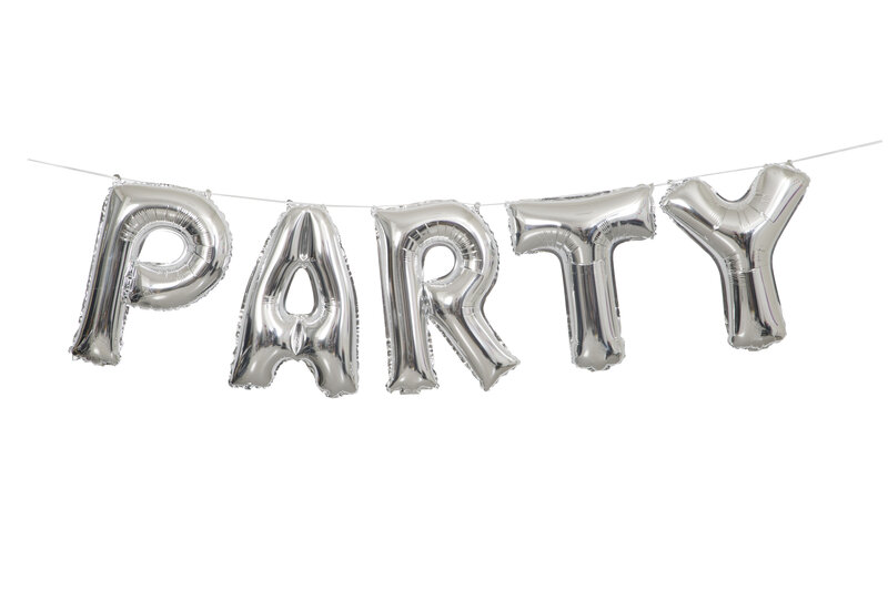 Folinių balionų rinkinys Party, sidabrinis, 35 cm kaina ir informacija | Balionai | pigu.lt