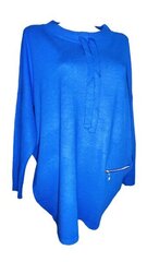 Didelio dydžio megztinis moterims, mėlynos spalvos kaina ir informacija | Megztiniai moterims | pigu.lt