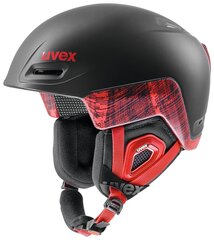 Лыжный шлем Uvex Jimm Octo+, размер 52-55, черный/красный цена и информация | Горнолыжные шлемы | pigu.lt