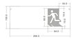 Evakuacinio šviestuvo VLT-EX515 PMMA lentelė su šilkografijos spauda kaina