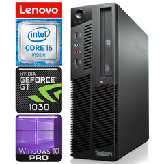 Lenovo M90 SFF i5-650 8GB 250GB GT1030 2GB DVD WIN10PRO/W7P kaina ir informacija | Stacionarūs kompiuteriai | pigu.lt