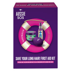 Prekė su pažeista pakuote. Plaukų priežiūros rinkinys Aussie SOS: kaukė 450 ml + aliejus 100 ml+ šepetys kaina ir informacija | Kvepalai ir kosmetika su pažeista pakuote | pigu.lt