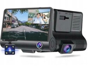 Automobilio vaizdo registratorius su 3 kameromis Full HD kaina ir informacija | Vaizdo registratoriai | pigu.lt