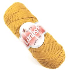 Нитки для вязания LANOSO Bonito 100г; цвет темно-желтый 903 цена и информация | Принадлежности для вязания | pigu.lt