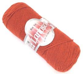 Нитки для вязания LANOSO Bonito 100г; цвет темно-оранжевый 958P цена и информация | Принадлежности для вязания | pigu.lt