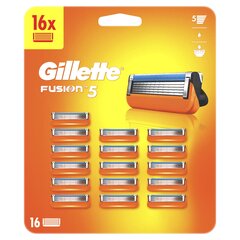 Gillette Fusion5 skustuvo papildomos galvutės 16 vnt. kaina ir informacija | Skutimosi priemonės ir kosmetika | pigu.lt