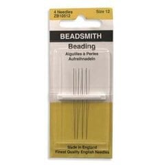 Vėrimo adatos Beadsmith, 12 dydžio, 4 vnt kaina ir informacija | Papuošalų gamybai, vėrimui | pigu.lt