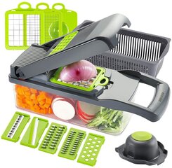 Daugiafunkcinė daržovių pjaustyklė ,smulkintuvas virtuvei,11dalių kaina ir informacija | Virtuvės įrankiai | pigu.lt