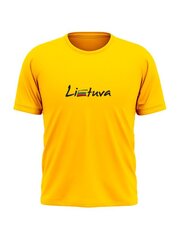 Marškinėliai vaikams geltoni su Vyčiu ant nugaros kaina ir informacija | Lietuviška sirgalių atributika | pigu.lt